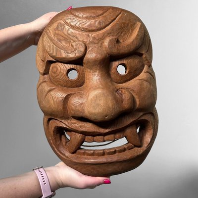 Wooden Kijin-Kei Oni Mask, 1920s for sale at Pamono
