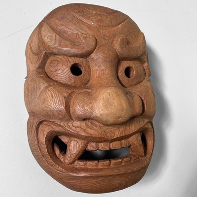 Wooden Kijin-Kei Oni Mask, 1920s for sale at Pamono