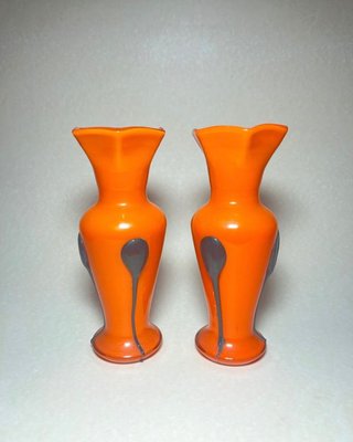 Tango Glass Vases from Loetz Glass, 1930s, Set of 2 for sale at Pamono