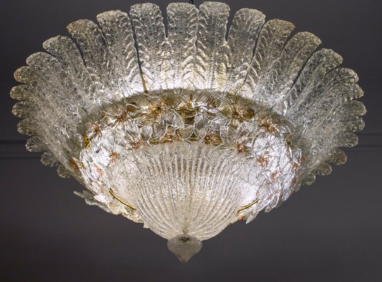Murano Glass Ceiling Light attributed to Barovier & Toso, Italy