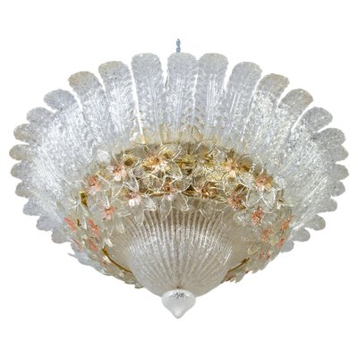Murano Glass Ceiling Light attributed to Barovier & Toso, Italy