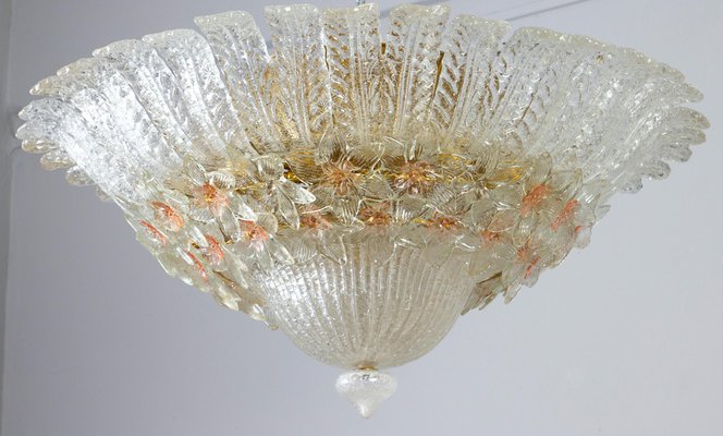 Murano Glass Ceiling Light attributed to Barovier & Toso, Italy Murano Glass Ceiling Light attributed to Barovier & Toso, Italy
