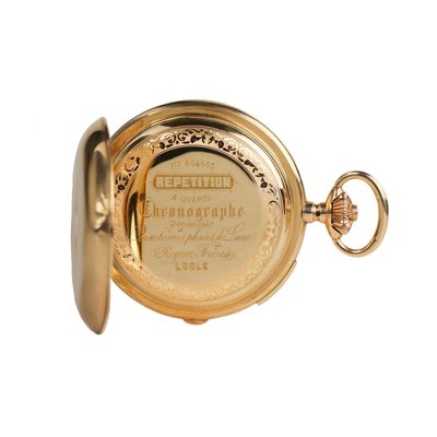 Orologio da tasca in oro 14 carati con ripetizione di Reyem Frères