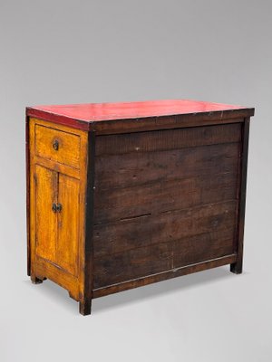 Painted Gansu Grain Store Sideboard - 19th Century Painted Gansu Grain Store Sideboard - 19th Century