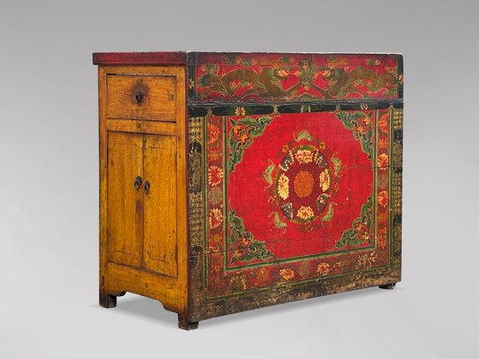 2 Drawer Cabinet From Gansu Province - 19thC 2 Drawer Cabinet From Gansu Province - 19thC