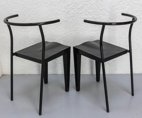 Dining Chairs Dr Glob Starck Pair Of Postmodern 