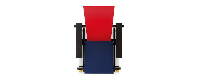 Red and Blue Chair by Gerrit Rietveld attributed to Cassina for