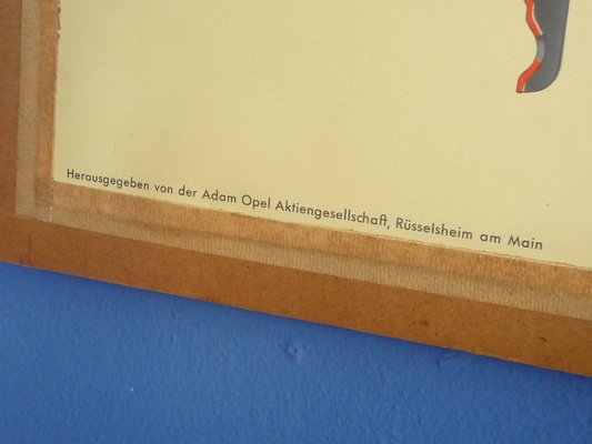 Driving School Wall Chart From Opel 1950s For Sale At Pamono