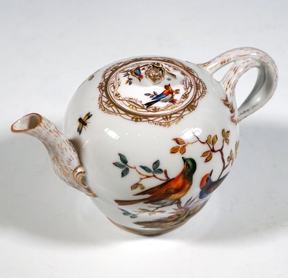 Meissen Tea Service with Bird and Insect Painting and Gold