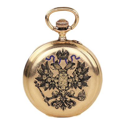 Gold Pocket Watch with Enamel, 1888 for sale at Pamono
