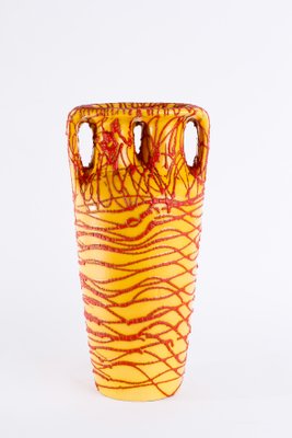 Hungarian Yellow Red Ceramic Floor Vase 1970s For Sale At Pamono