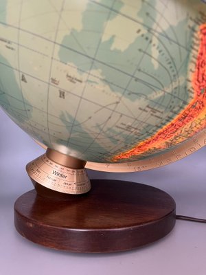 Vintage Illuminated Columbus Earth Globe Duplex by Paul