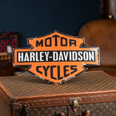 20th Century Motorcycles Enamel Sign from Harley-Davidson, 1950s