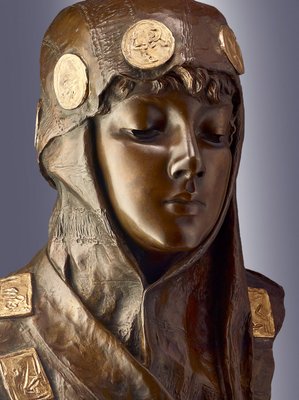 Emmanuel Villanis, Large Art Nouveau Dalila Bust, 1890s-1910s
