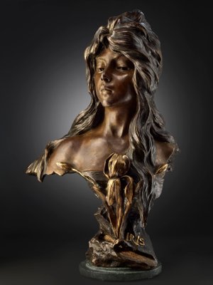 Emmanuel Villanis, Iris, 1890s, Bronze on Marble Base for sale at