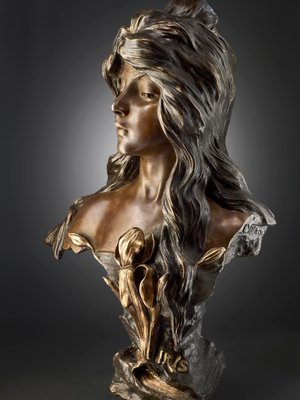 Emmanuel Villanis, Iris, 1890s, Bronze on Marble Base for sale at
