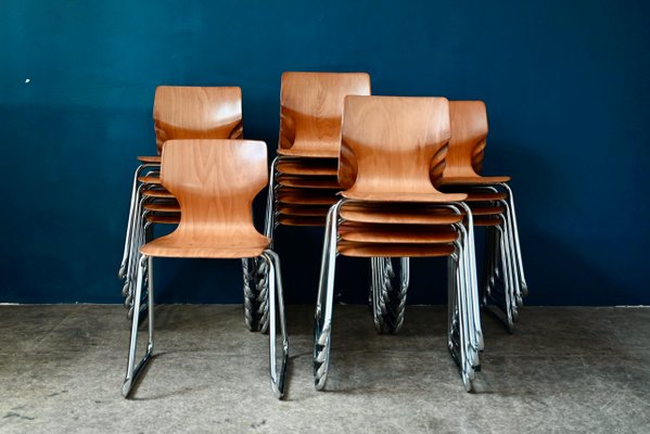 Scandinavian Chairs by Elmar Flötotto, 1960s, Set of 20 for sale