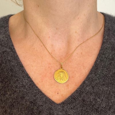 Pendentif Médaille Italie En Or 18 Carats - Poids 1,65 Grammes, Neuf Avec étiquettes, Bijou Unisexe
