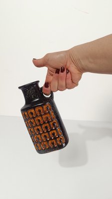 Mid-Century Modern Fat Lava Jug Vase from VEB Haldensleben, West