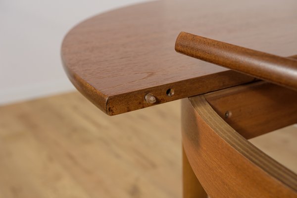Mid-Century Round Teak Extendable Dining Table from Nathan, 1960s