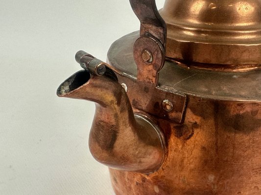 Antique Swedish Hollstein Eskilstuna Copper Teapot, 1890s for sale