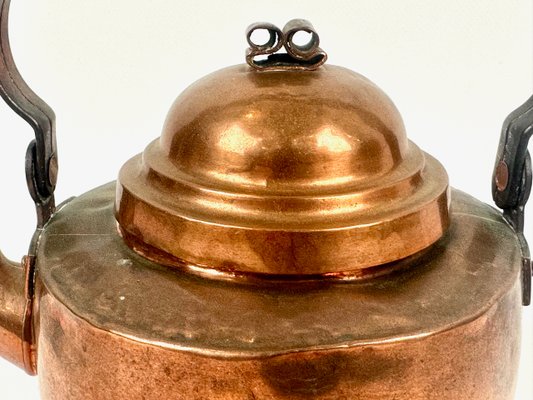 Antique Swedish Hollstein Eskilstuna Copper Teapot, 1890s for sale