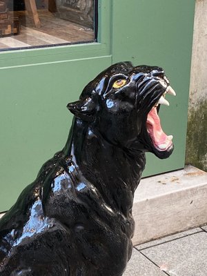 Ceramic Terracotta Black Panther, 1950s for sale at Pamono