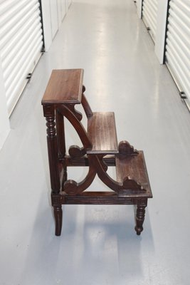 Escabeau De Bibliothèque En Bois - 3 Marches, 79 Cm De Haut (occasion)