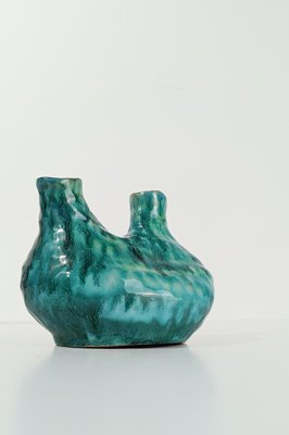 Handgefertigte Vintage Majolika Vase mit mehreren Öffnungen in verletzter Form, 1981 bei Pamono kaufen
