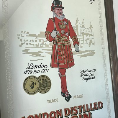 Vintage Beefeater London Dry Gin Mirror for sale at Pamono