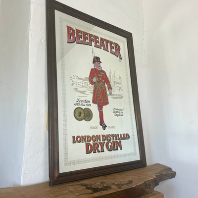 Vintage Beefeater London Dry Gin Mirror for sale at Pamono