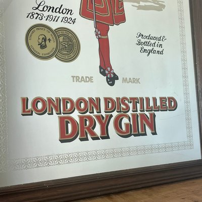 Vintage Beefeater London Dry Gin Mirror for sale at Pamono