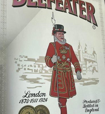 Vintage Beefeater London Dry Gin Mirror for sale at Pamono