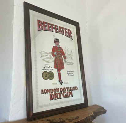 Vintage Beefeater London Dry Gin Mirror for sale at Pamono
