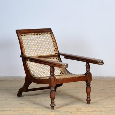 Antique Colonial Armchair Early 20th Century Teak Colonial