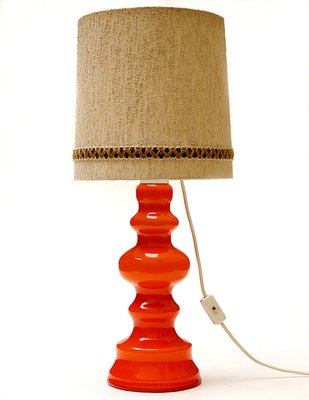 orange glass table lamp