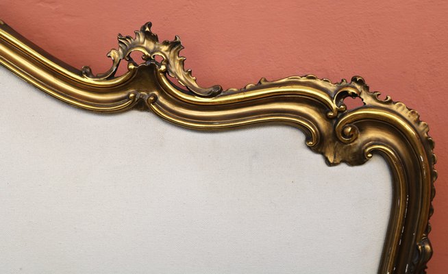 Tête de lit Baroque en velours noir avec strass et bois laqué noir