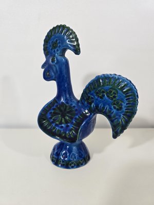 blue＊bird様 orderページ☽⋰ Blue Glazed Ceramic Rooster by Aldo Londi for Bitossi for sale at