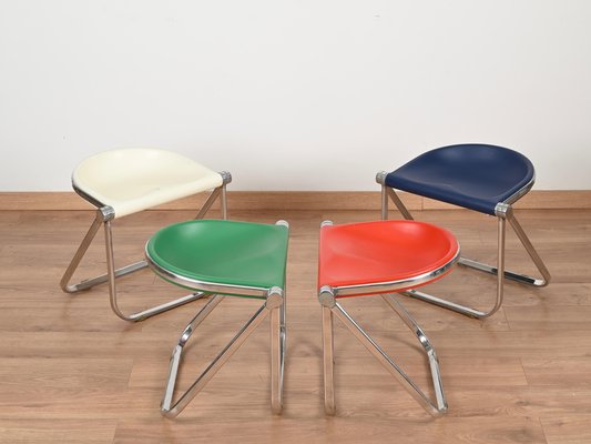 Giancarlo Piretti Pluff スツール リプロダクト Italian Pluff Folding Stools by G. Piretti for Anonima Castelli
