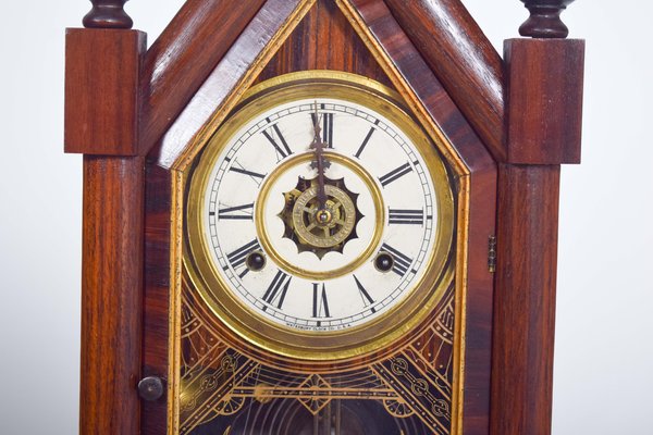 米国「ＷＡＴＥＲＢＵＲＹ」社１９００年代初頭のアンティークキャリッジクロック Waterbury Clock Company c. 1900