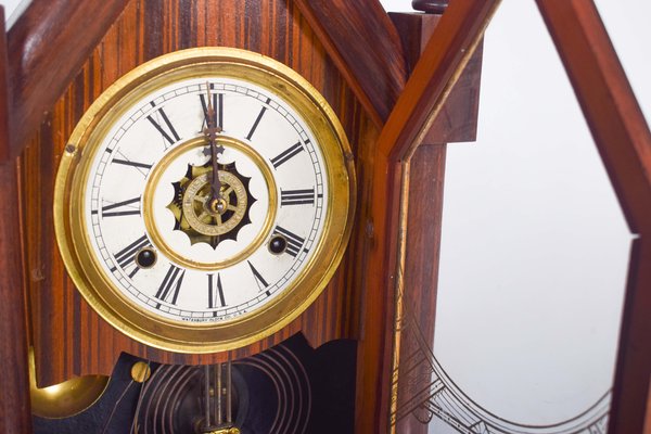 米国「ＷＡＴＥＲＢＵＲＹ」社１９００年代初頭のアンティークキャリッジクロック Chapel Clock by Waterbury Clock Co., USA, 1890s | Chairish