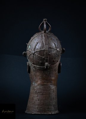 Ife Bini / Edo Artist, Head of Queen Mother, Pre-1800, Bronze for