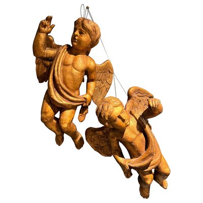 Austrian Winged Cherubs, 1730s, Set of 2 for sale at Pamono