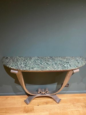 Pair of Round Mirror Top Tables Attributed to Jules Leleu Pair of Round Mirror Top Tables Attributed to Jules Leleu