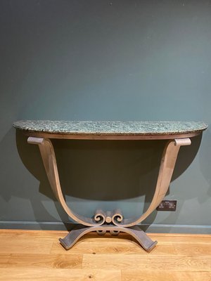 Pair of Round Mirror Top Tables Attributed to Jules Leleu Pair of Round Mirror Top Tables Attributed to Jules Leleu