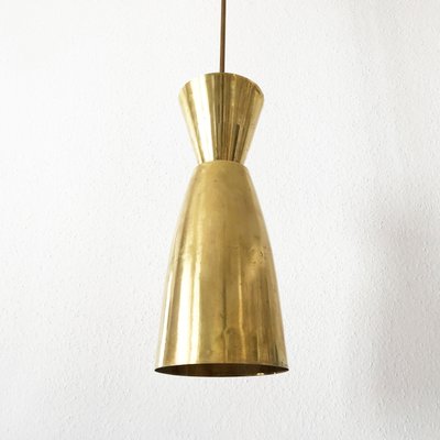 Large Brass Pendant Light mid century large diabolo brass pendant light 1