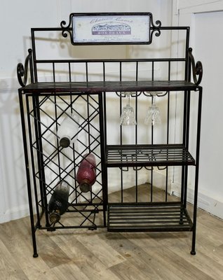Folding Metal Bordeaux Wine Rack, 1960s for sale at Pamono