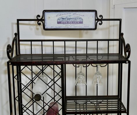Folding Metal Bordeaux Wine Rack, 1960s for sale at Pamono