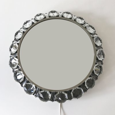 Mid Century Modern Illuminated Crystal Wall Mirror