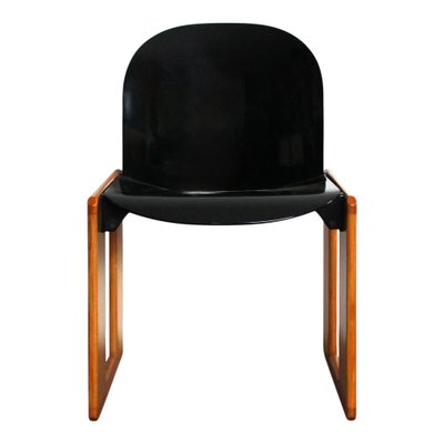Black Lacquered Dialogo Dining Chairs by Afra and Tobia Scarpa for